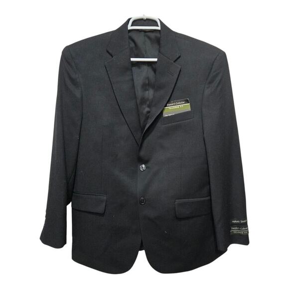 Jos a bank blazer suit jacket mens size 40S 34W black wool traveler tailored fit - Picture 1 of 14
